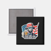 Abe Lincoln vier Köder sieben Biere her angeln Magnet (Vorderseite/Rückseite)