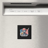 Abe Lincoln vier Köder sieben Biere her angeln Magnet (In Situ (Geschirrspüler))