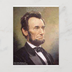 Abe Lincoln "Weiser" Zitate Geschenke T-Shirts Kar Postkarte