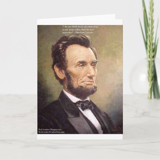 Abe Lincoln "Wiser" Zitat gibt T-Shirts Karten etc (Vorderseite)