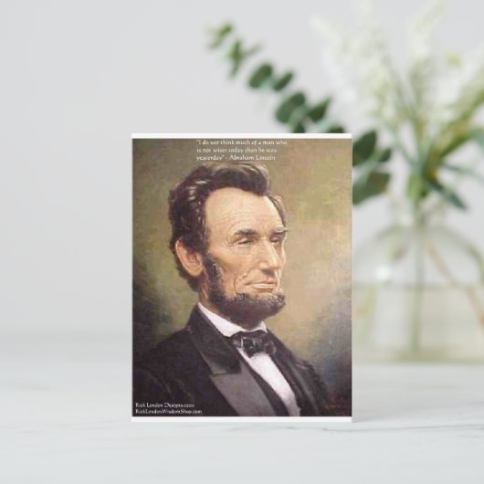 Abe Lincoln "Wiser" Zitat gibt T-Shirts Karten etc (Stehend Vorderseite)