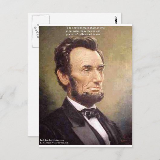 Abe Lincoln "Wiser" Zitat gibt T-Shirts Karten etc (Vorne/Hinten)