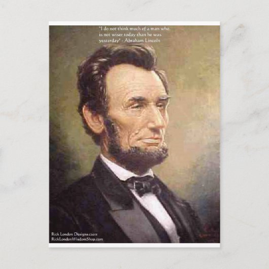 Abe Lincoln "Wiser" Zitat gibt T-Shirts Karten etc (Vorderseite)
