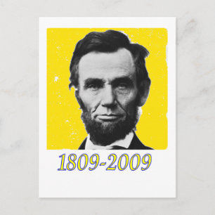 Abe Lincoln YELLOW 1809 2009 Postkarte