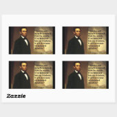 Abe Lincoln Zitat: "Amerika wird nie..." Rechteckiger Aufkleber (Blatt)
