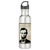 Abe Lincoln Zitat Edelstahlflasche (Vorderseite)
