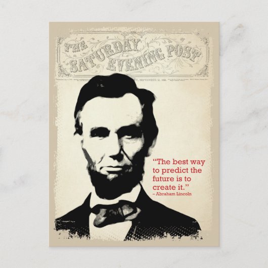 Abe Lincoln Zitat Postkarte (Vorderseite)