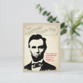 Abe Lincoln Zitat Postkarte (Stehend Vorderseite)