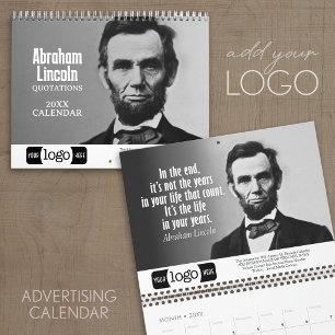 Abe Lincoln Zitate - Business Logo Werbeartikel Kalender