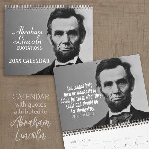 Abe Lincoln Zitate mit Foto Kalender