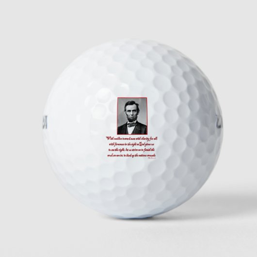 Abe-Malice-gegen-niemand Golfball (Vorderseite)