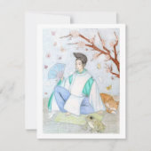 Abe no Seimei Originalkunstwerk Mitteilungskarte (Vorderseite)