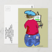 Abe R Doodle - Zee Artiste Postkarte (Vorne/Hinten)