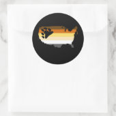 Abearamerikaner Runder Aufkleber (Tasche)