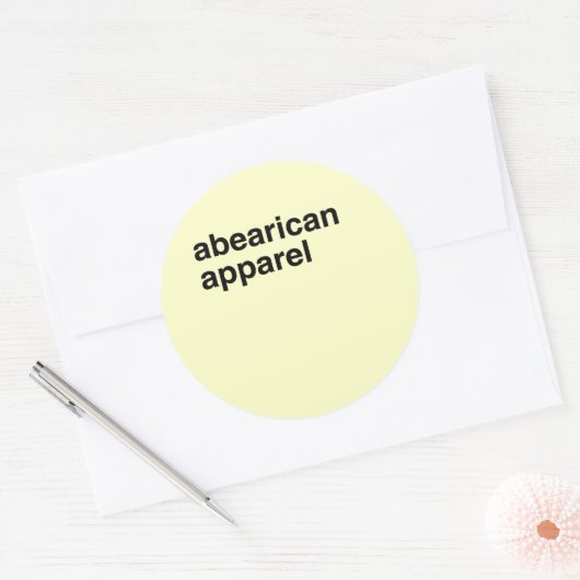 Abearican Apparel Runder Aufkleber (Umschlag)