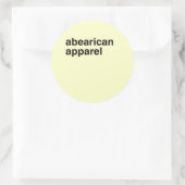 Abearican Apparel Runder Aufkleber (Tasche)