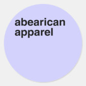 Abearican Apparel Runder Aufkleber (Vorderseite)