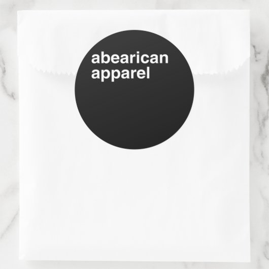 Abearican Apparel - Runder Aufkleber (Tasche)