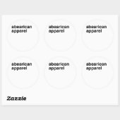 Abearican Apparel Runder Aufkleber (Blatt)