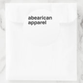 Abearican Apparel Runder Aufkleber (Tasche)