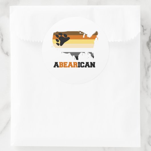 ABEARICAN - RUNDER AUFKLEBER (Tasche)