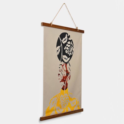 Abeba Wandteppich Mit Holzrahmen (Gewinkelt)