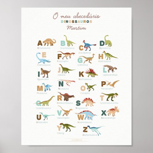 Abecedário Dinossauros (Português) Poster (Vorne)