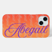 Abegail Wiederholungsnamensmuster Case-Mate iPhone Hülle (Rückseite (Horizontal))