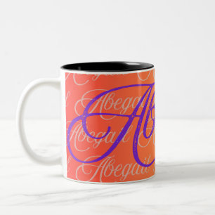 Abegail Wiederholungsnamensmuster Zweifarbige Tasse