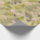 Abejas y hojas de helecho geschenkpapier (Ecke)