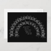 abekedäre Alphabete Kalligrafie zyrillisch Postkarte (Vorne/Hinten)