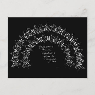 abekedäre Alphabete Kalligrafie zyrillisch Postkarte