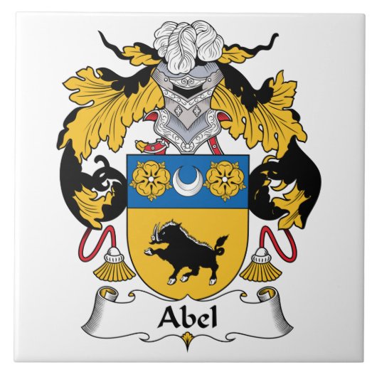 Abel-Familienwappen Fliese (Vorderseite)
