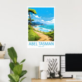Abel Tasman Coastal Track Reisepark Poster Ski (Heimbüro)