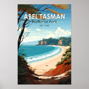 Abel Tasman Nationalpark Neuseeland Reise Retro Poster