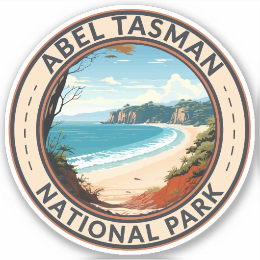 Abel Tasman Nationalpark Neuseeland Reiseroute Ret Aufkleber (Vorderseite)