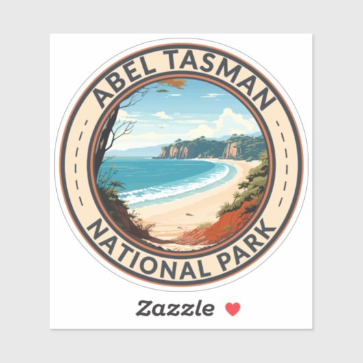Abel Tasman Nationalpark Neuseeland Reiseroute Ret Aufkleber (Blatt)