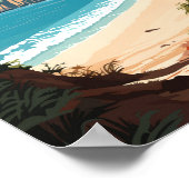 Abel Tasman Nationalpark Neuseeland Reiseroute Ret Poster (Ecke)