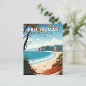 Abel Tasman Nationalpark Neuseeland Reiseroute Ret Postkarte (Stehend Vorderseite)