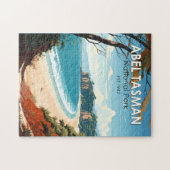 Abel Tasman Nationalpark Neuseeland Reiseroute Ret Puzzle (Horizontal)