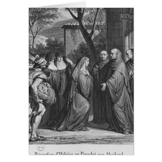 Abelard begrüßendes Heloise bei Paraclete (Vorne)