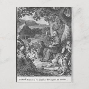 Abelard-Vorlesungen im verlassenen Champagner Postkarte