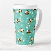 Abelhas fofas com flores milchtasse (Rechte Ecke)