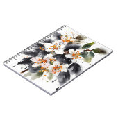 Abelia - Aquarellblumen Notizblock (Linke Seite)