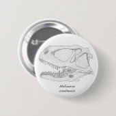 Abelisaurus comahuensis Schädelknopf Button (Vorne & Hinten)