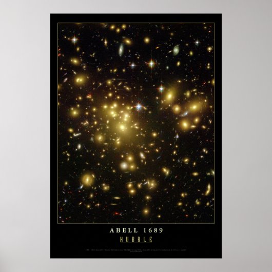 Abell 1689 Galaxies Astronomie Poster (Vorne)