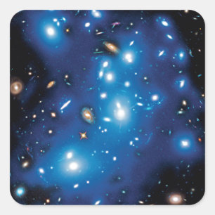 Abell 2744 Pandora Galaxienhaufen Weltraumfoto Quadratischer Aufkleber