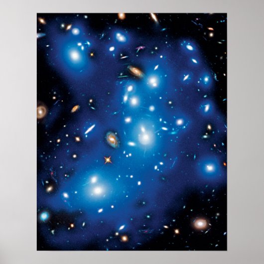 Abell 2744 Pandora Galaxy Cluster Space Foto Poster (Vorne)
