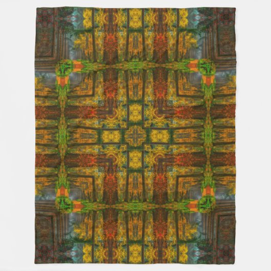 Abenaki gebürtige Waldgeist-Mandala Fleecedecke (Vorderseite)