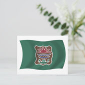 Abenaki Stammes-Flag Postkarte (Stehend Vorderseite)